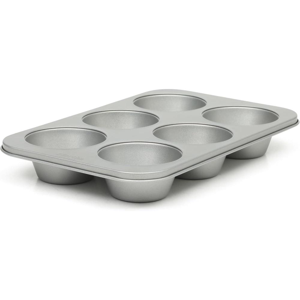 imageMartha Stewart Gallen 10 Piece Baking Pans Ceramic PFA Free Non Toxic Non Stick Bakeware Set Linen WhiteSilver