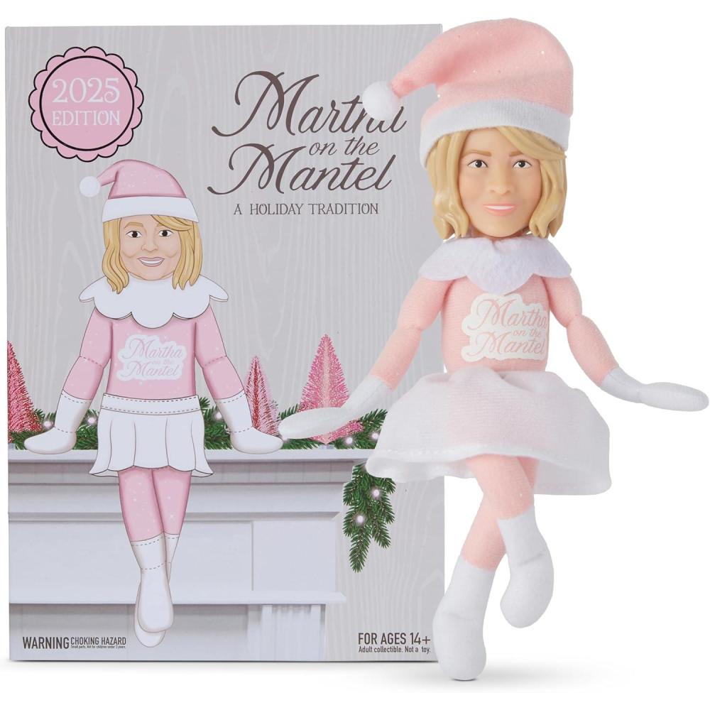 imageMartha Stewart Martha on a Mantle 2025 Christmas 12 Plush Collectible Figurines Big BoxPink
