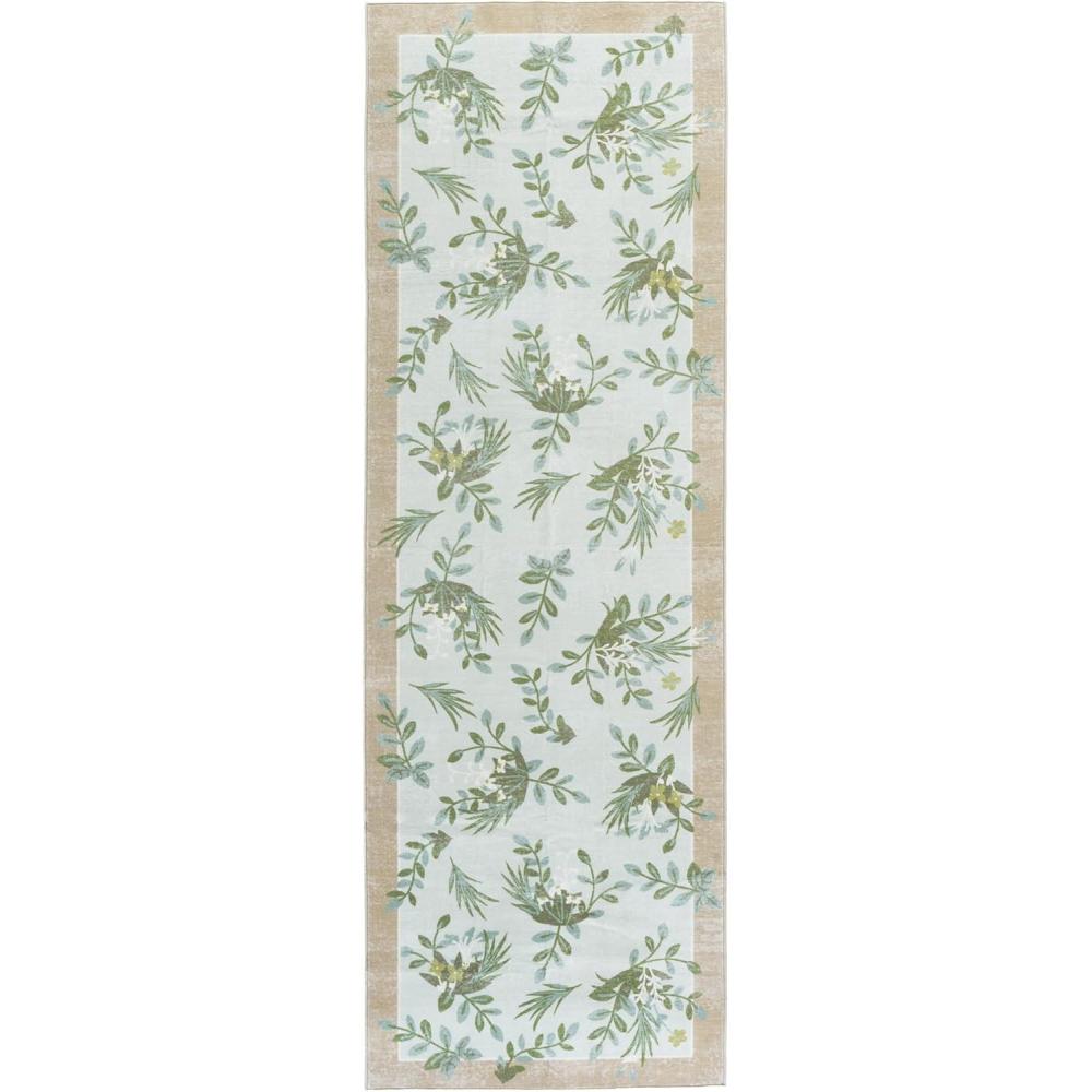imageMartha Stewart x SAFAVIEH Machine Washable Area Rug Collection 5 x 8 Taupe ampamp Green Slip Resistant ampamp Easy Cleaning Ideal for Ideal for Living Room Bedroom Dining Space MSRW193ETaupeGreen