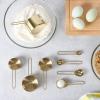 Martha Stewart Richburn 4-Piece Gold Stainless Steel Measuring Spoons Set – Durable and Stylish Kitchen Measuring Tools for Precise Baking and Cooking(Gold)