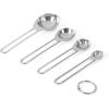 Martha Stewart Richburn 4-Piece Gold Stainless Steel Measuring Spoons Set – Durable and Stylish Kitchen Measuring Tools for Precise Baking and Cooking(Silver)