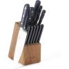MARTHA STEWART Eastwalk 14 Piece High Carbon Staineless Steel Cutlery Knife Block Set w/ABS Triple Riveted Forged Handle Acacia Wood Block – Red(Navy Blue)
