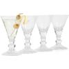 Martha Stewart Bayville Decanter Plus 4 Whiskey 10 OZ DOF Embossed Glassware Set(Clear (Glass))