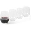 Martha Stewart Vivica 4-Pack White Wine Glass Set, 14 oz – Elegant Stemmed Wine Glasses for Entertaining, Durable Clear Glassware for Dining, Parties, or Everyday Use(18oz Stemless Wine Glass (4-pack))