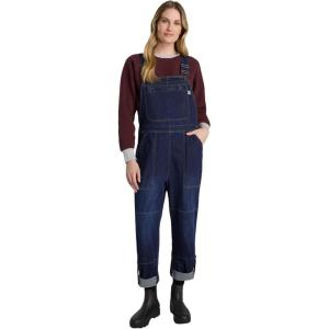 Martha Stewart Convertible Overall, Denim Utility Jumpsuit, Adjustable Cotton Workwear, Stretch Bibs(Dark Rinse)