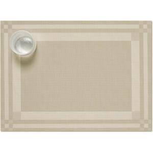 Martha by Martha Stewart | Chilewich Handkerchief Placemats in Burnt Coral – Set of 4 – Easy Care Woven Tabletop Textiles – Indoor/Outdoor – 18.5″ x 13.5″ Rectangle(Flax)