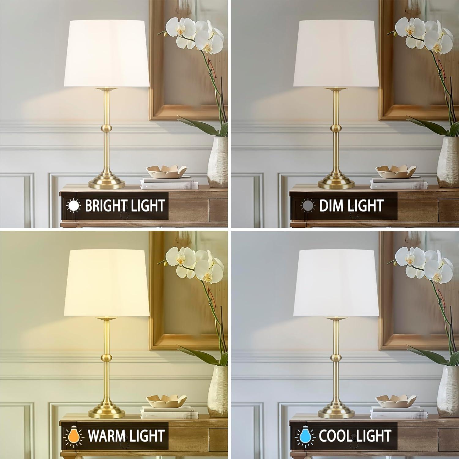 imageHampton Hill Aelorian Table Lamp  Antiqued Brass Nightstand Bedside Lamp Bedford Collection Farmhouse Study Lamp Clear Polarized Cord Socket Swtich Empire Fabric Shade 225quot H