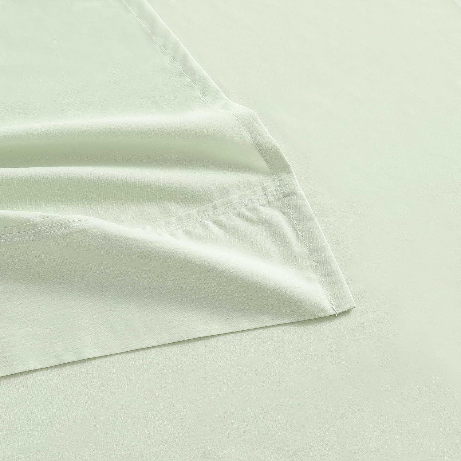 imageMartha Stewart  Full Size Sheets Set Crisp ampamp Tailored Cooling Sheets wa Naturally Smooth Cotton Percale Lightweight Feel  Bed Sheets with Matching Pillowcases ampamp Fitted Sheet Skylands Solid BlueSkylands Solid Green