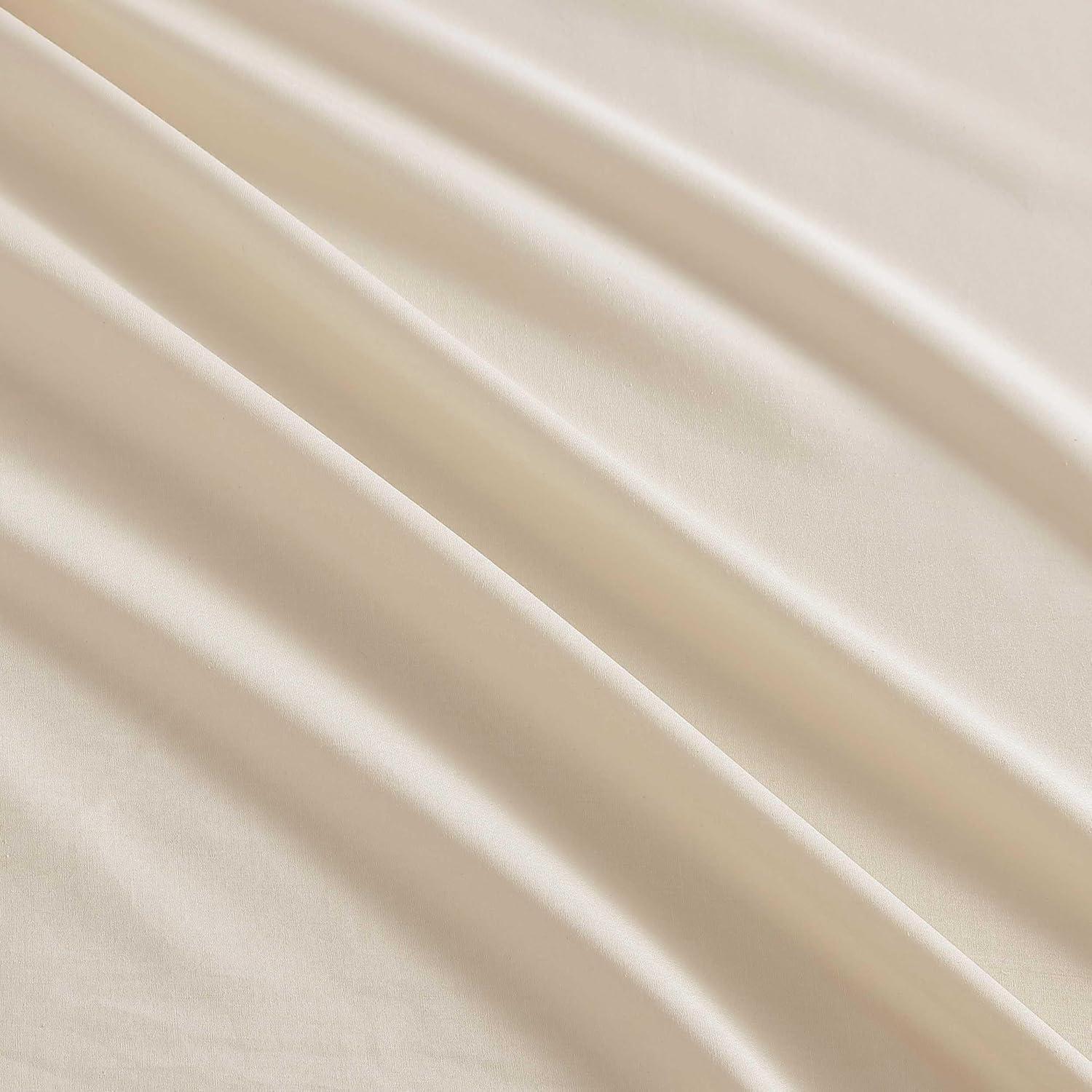 imageMartha Stewart Full Size Sheets Set Crisp ampamp Tailored Cooling Sheets wa Naturally Smooth Cotton Percale Lightweight Feel Bed Sheets with Matching Pillowcases ampamp Fitted Sheet Skylands Solid BlueSkylands Solid Beige