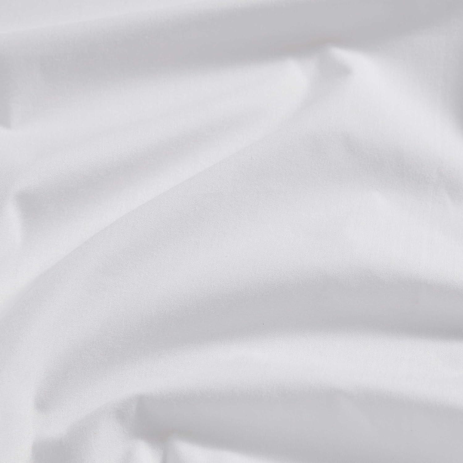 imageMartha Stewart  Full Size Sheets Set Crisp ampamp Tailored Cooling Sheets wa Naturally Smooth Cotton Percale Lightweight Feel  Bed Sheets with Matching Pillowcases ampamp Fitted Sheet Skylands Solid BlueSkylands Solid White