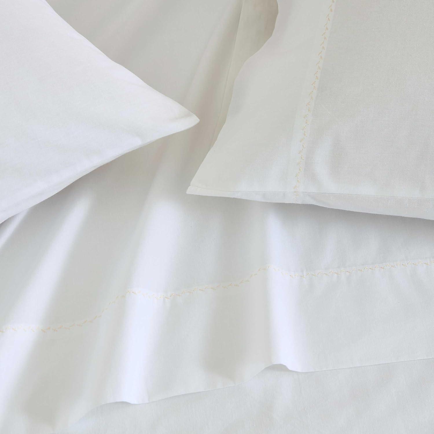 imageMartha Stewart  Full Size Sheets Set Crisp ampamp Tailored Cooling Sheets wa Naturally Smooth Cotton Percale Lightweight Feel  Bed Sheets with Matching Pillowcases ampamp Fitted Sheet Skylands Solid BlueLilly Pond Leaf Pink