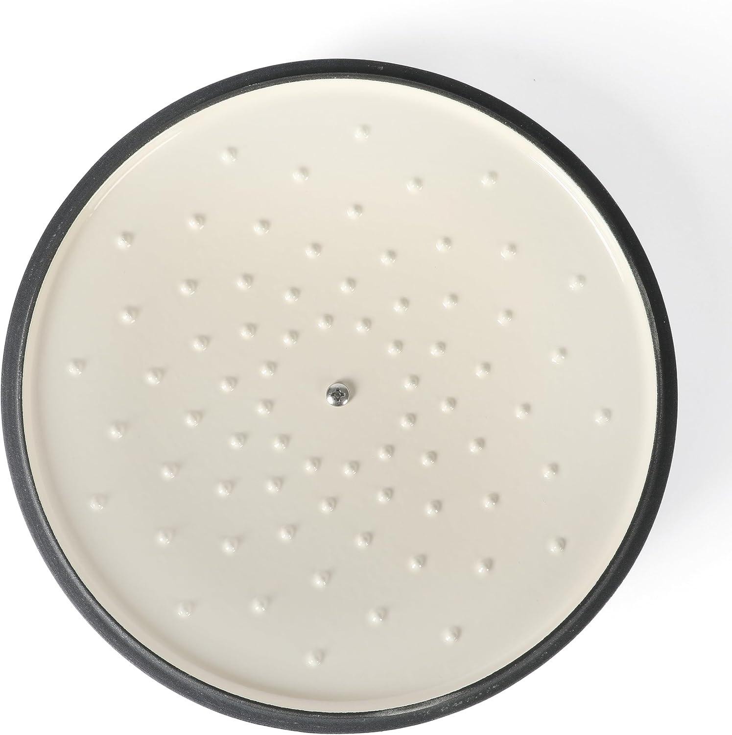 imageMartha Stewart 35Quart Enameled Cast Iron Dutch Oven Braiser Martha Blue Durable Nonstick Dutch Oven for Slow Cooking Braising and BakingMartha Blue w Gold Knob Braiser