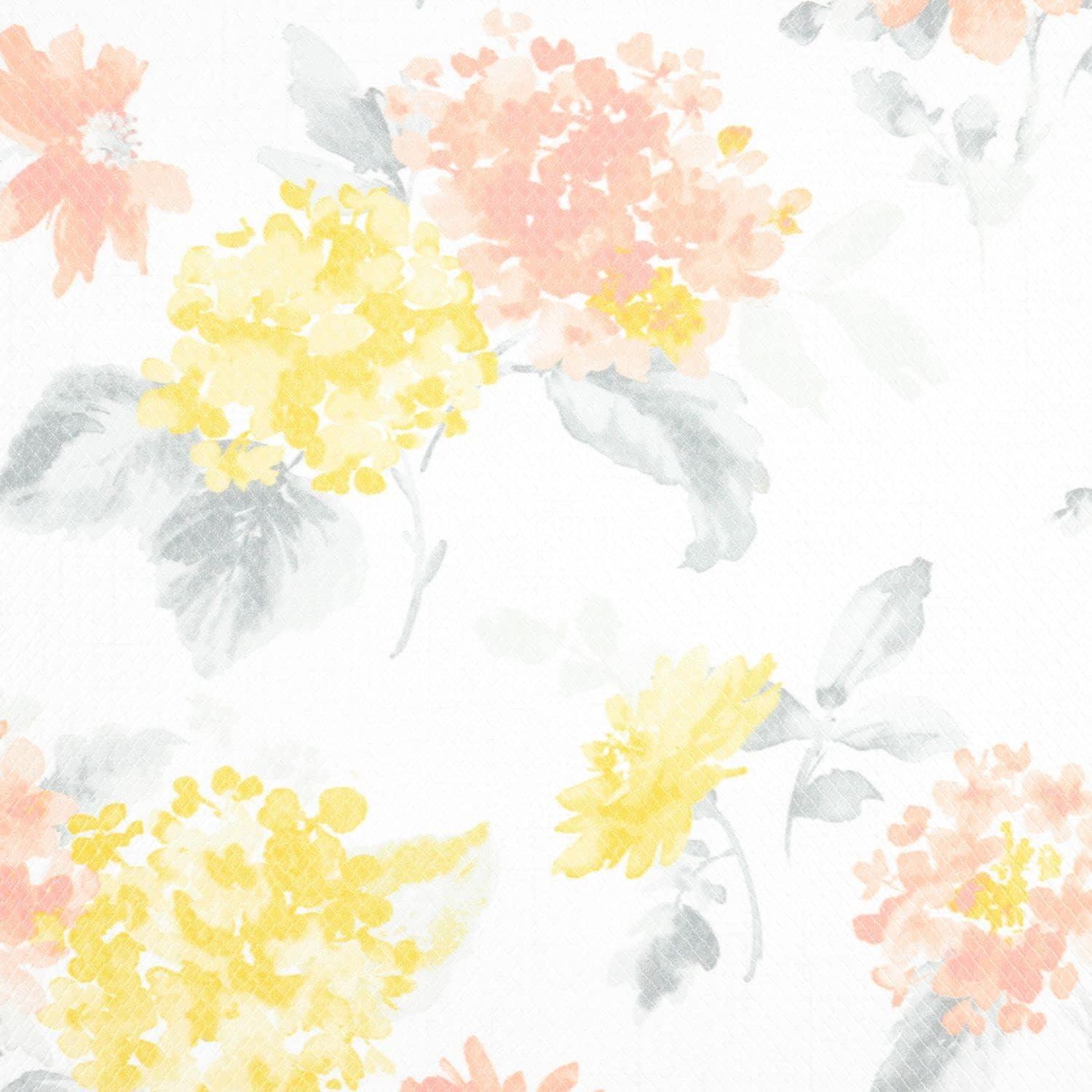 imageMartha Stewart Amber Floral Daisy Stripe Reverisble Water Resistant Kitchen Mat BluePurple 20quotx30quotYellowCoralGrey