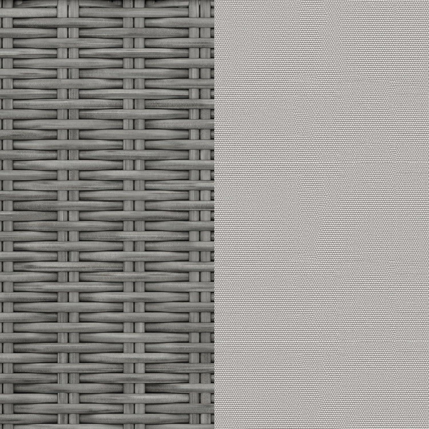 imageMartha Stewart Bedford IndoorOutdoor Modular Patio Sectional Sofa for 4 with Rattan Wicker Finish in Gray with Gray AllWeather Cushions