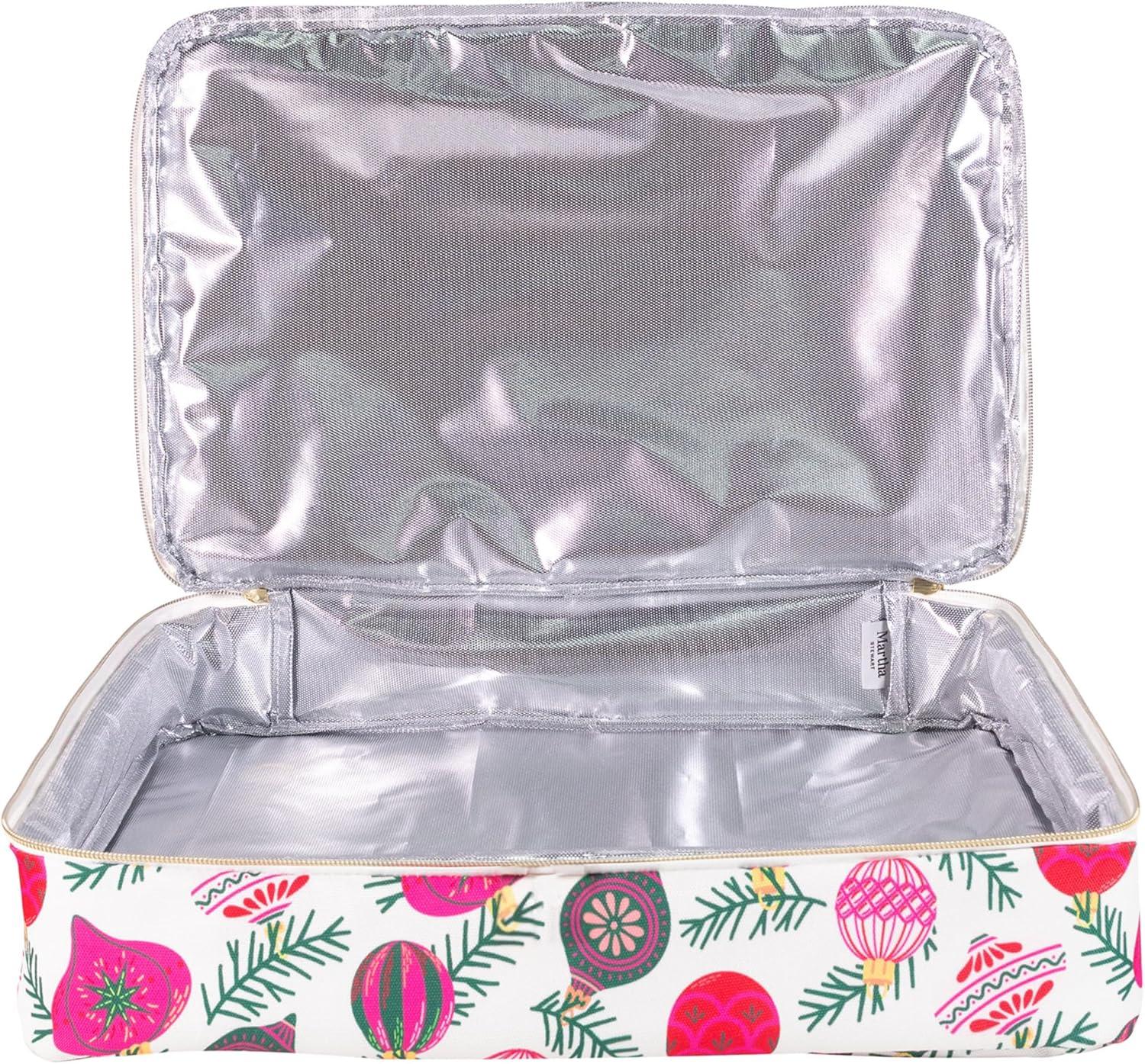 imageMartha Stewart Casserole Carrier for Hot or Cold Food Fits 115 x 165 Dish Insulated Food Carrier for Picnics Cookouts and Potlucks Ornaments