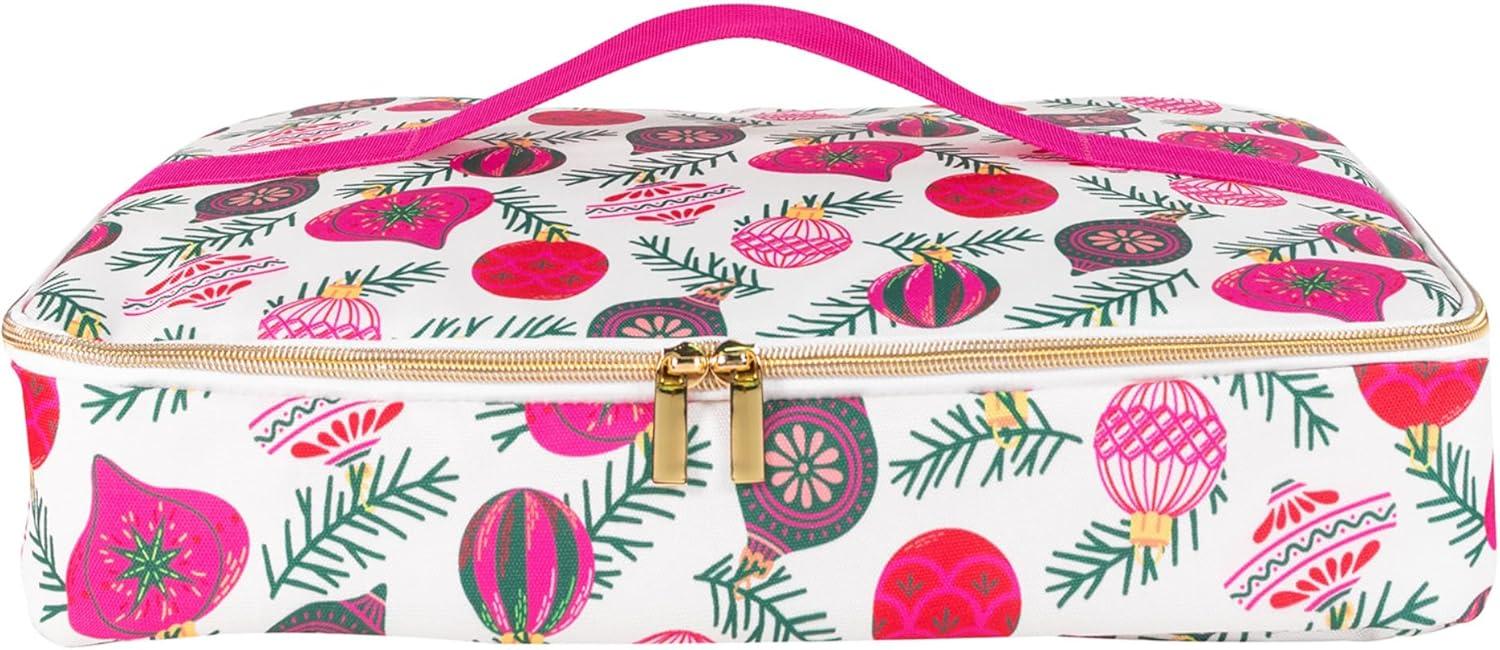 imageMartha Stewart Casserole Carrier for Hot or Cold Food Fits 115 x 165 Dish Insulated Food Carrier for Picnics Cookouts and Potlucks Ornaments