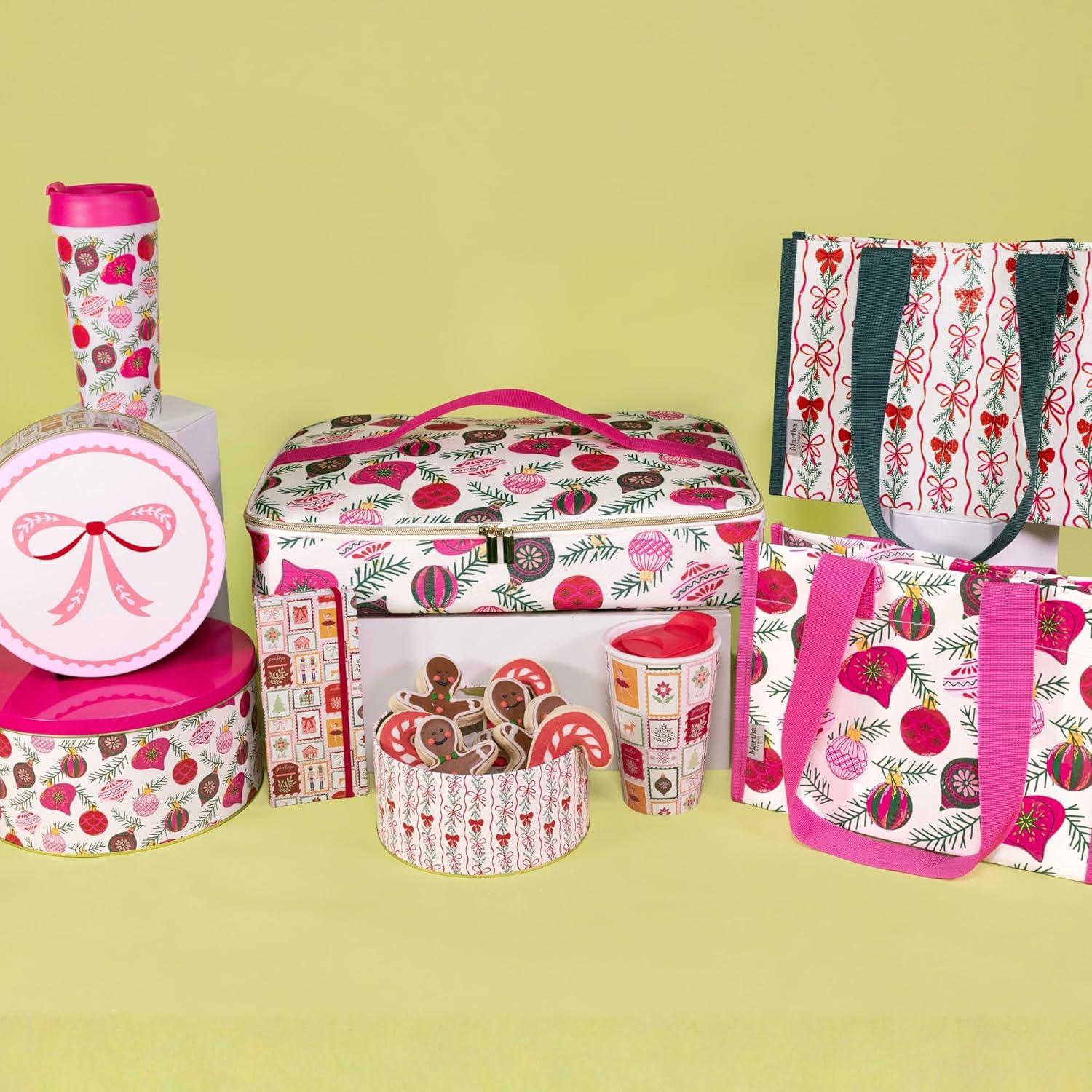 imageMartha Stewart Casserole Carrier for Hot or Cold Food Fits 115 x 165 Dish Insulated Food Carrier for Picnics Cookouts and Potlucks Ornaments