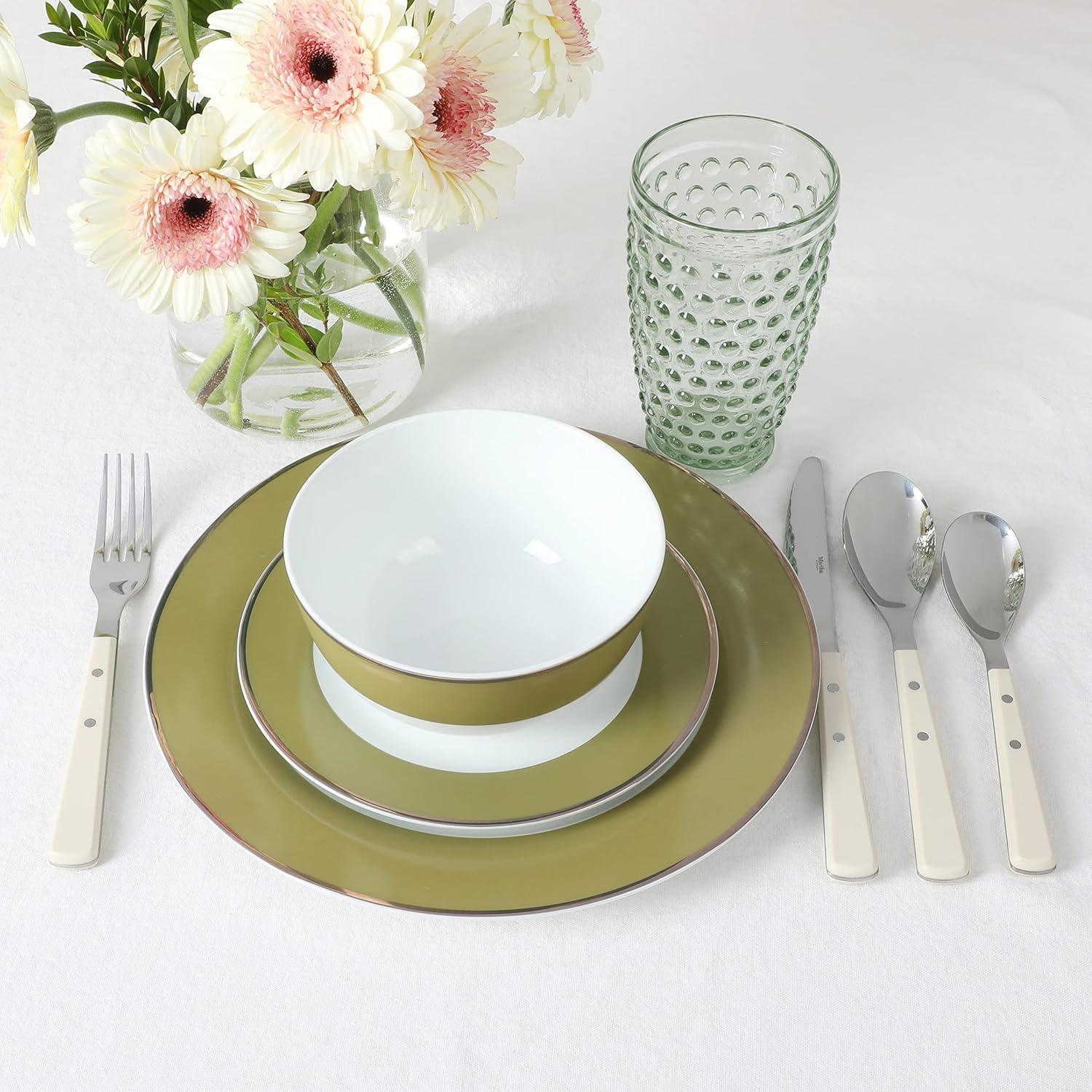 imageMartha Stewart Chauncey 4Pack Hobnail Glass Tumblers 143 oz Handmade Pink Drinking Glasses Vintage Textured Water Cups for Everyday Use or EntertainingGreen Hobnail