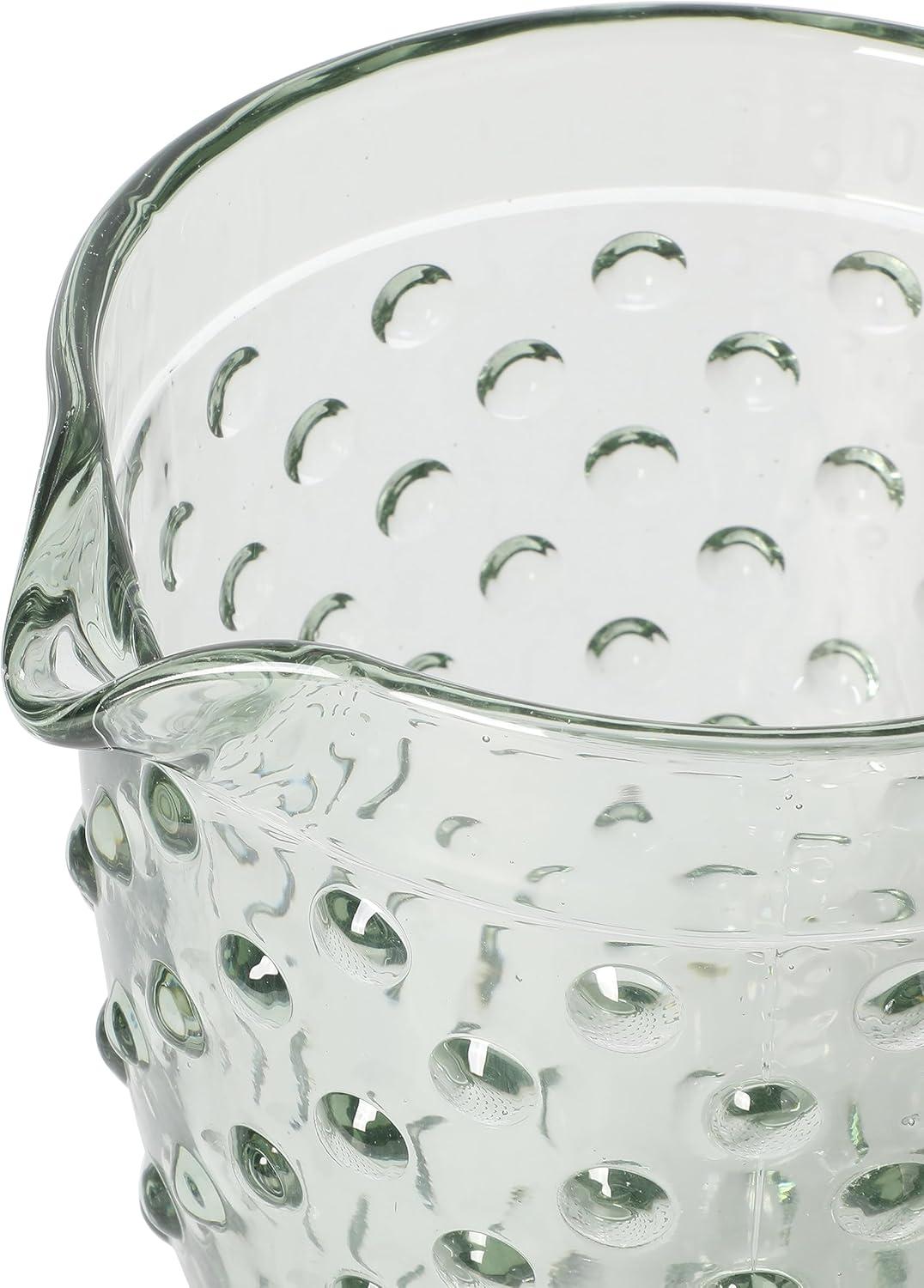 imageMartha Stewart Chauncey 4Pack Hobnail Glass Tumblers 143 oz Handmade Pink Drinking Glasses Vintage Textured Water Cups for Everyday Use or EntertainingGreen Hobnail