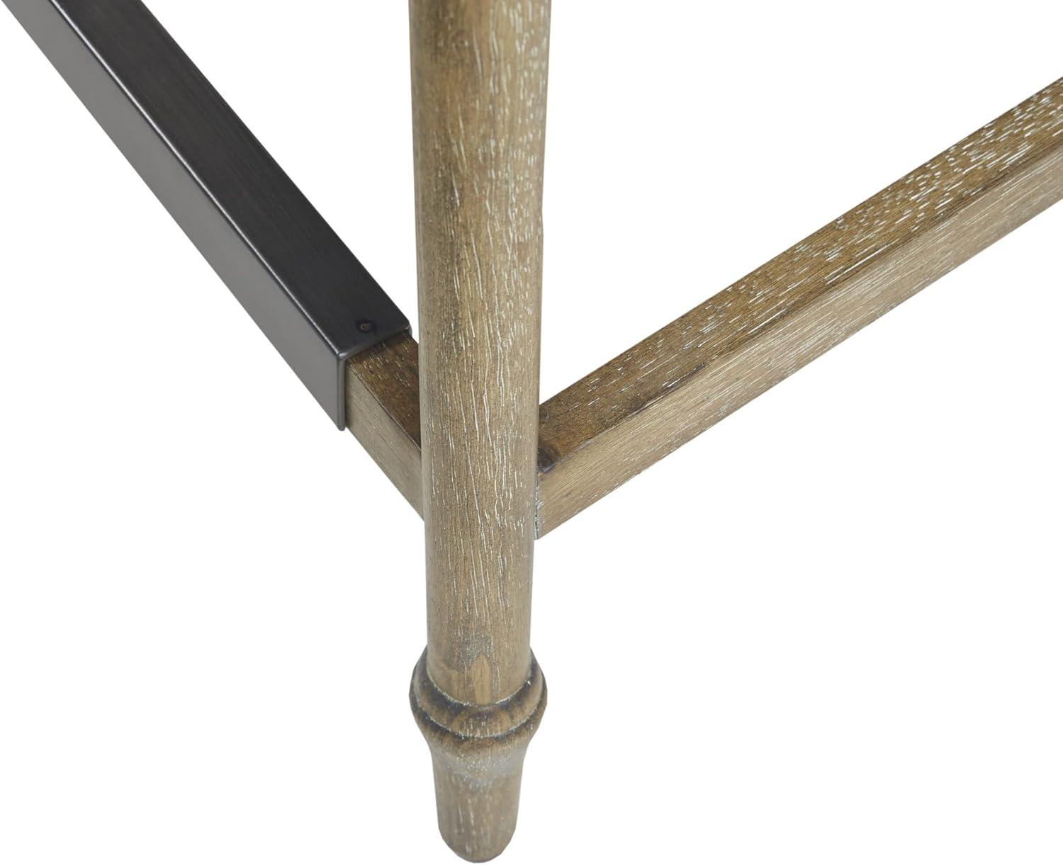 imageMartha Stewart Delaney Upholstered MidCentury Modern Counter Stool with Turn Legs Footrest and Kickplate for Kitchen Island Chairs Dining Room Furniture Home Bar BlueDelaney