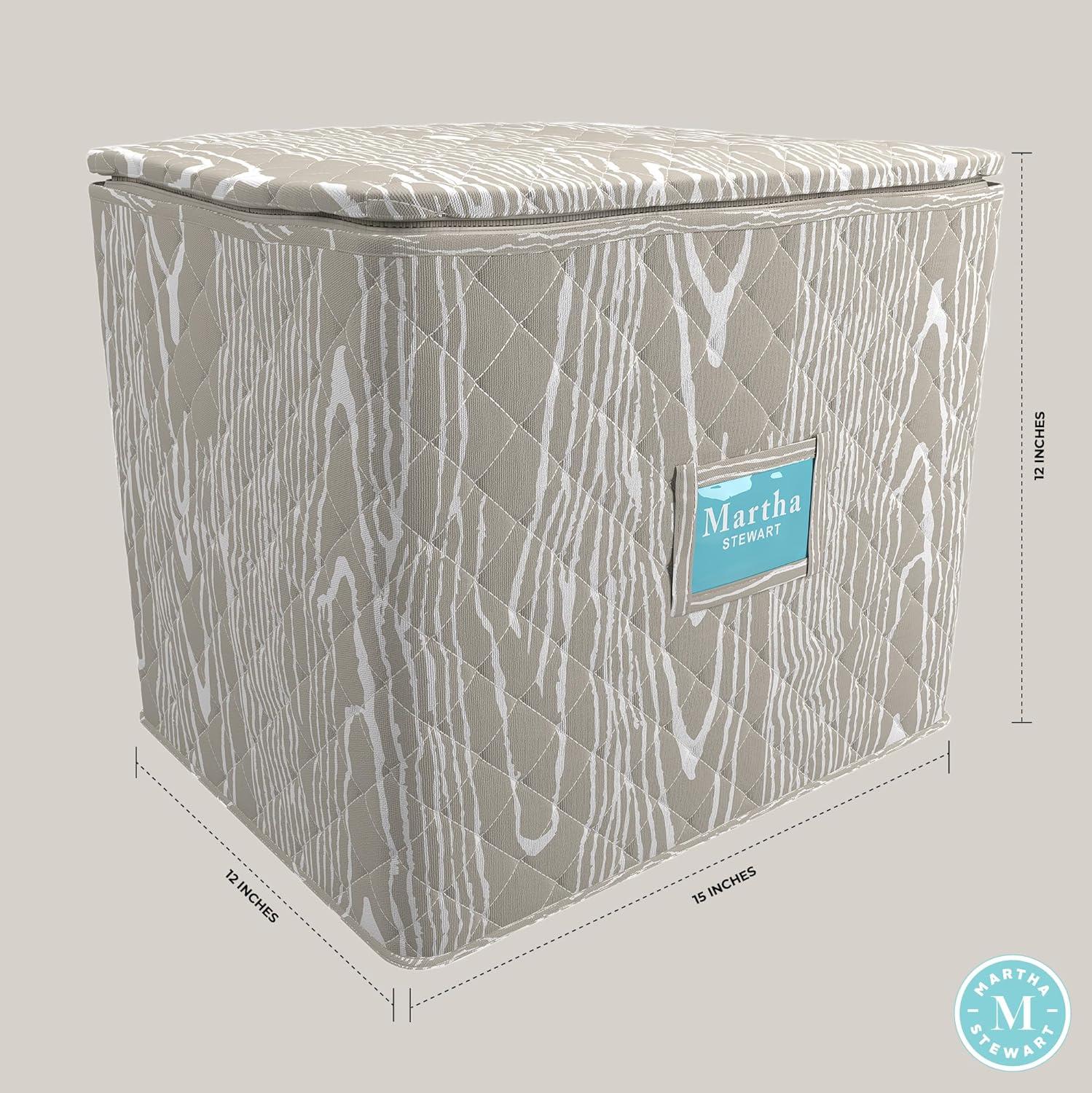 imageMartha Stewart Dinnerware Stemware Glassware Stackable Organizer Home Storage Container Case 3 Piece Dinnerware Set Organizer For Dessert Salad and Dinner Plates With Felt Dividers MintSkyland Faux Bois