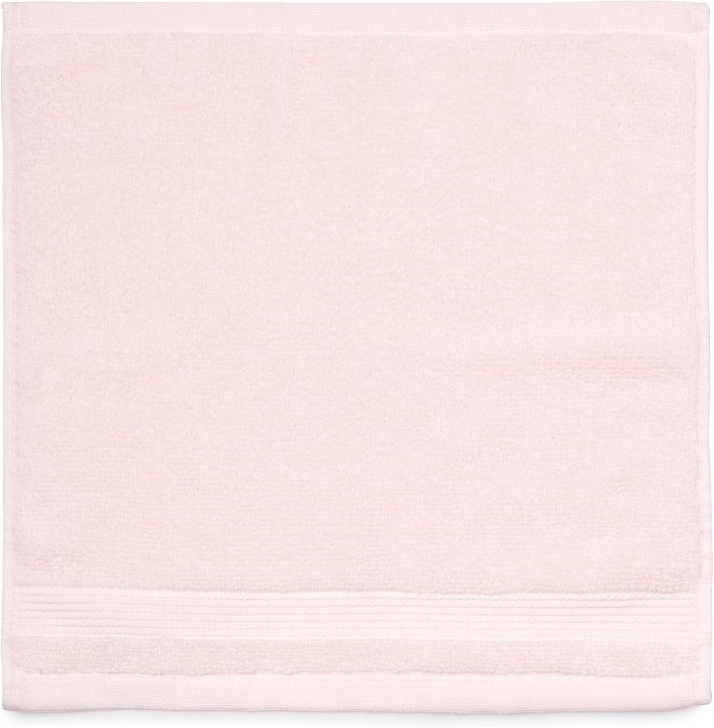 imageMartha Stewart Egyptian Cotton Bath Towels Set  6 Piece 2 Bath Towels  2 Hand Towels  2 Washcloths Absorbent Bathroom Towels Bathroom Essentials ButterX Blush Pink