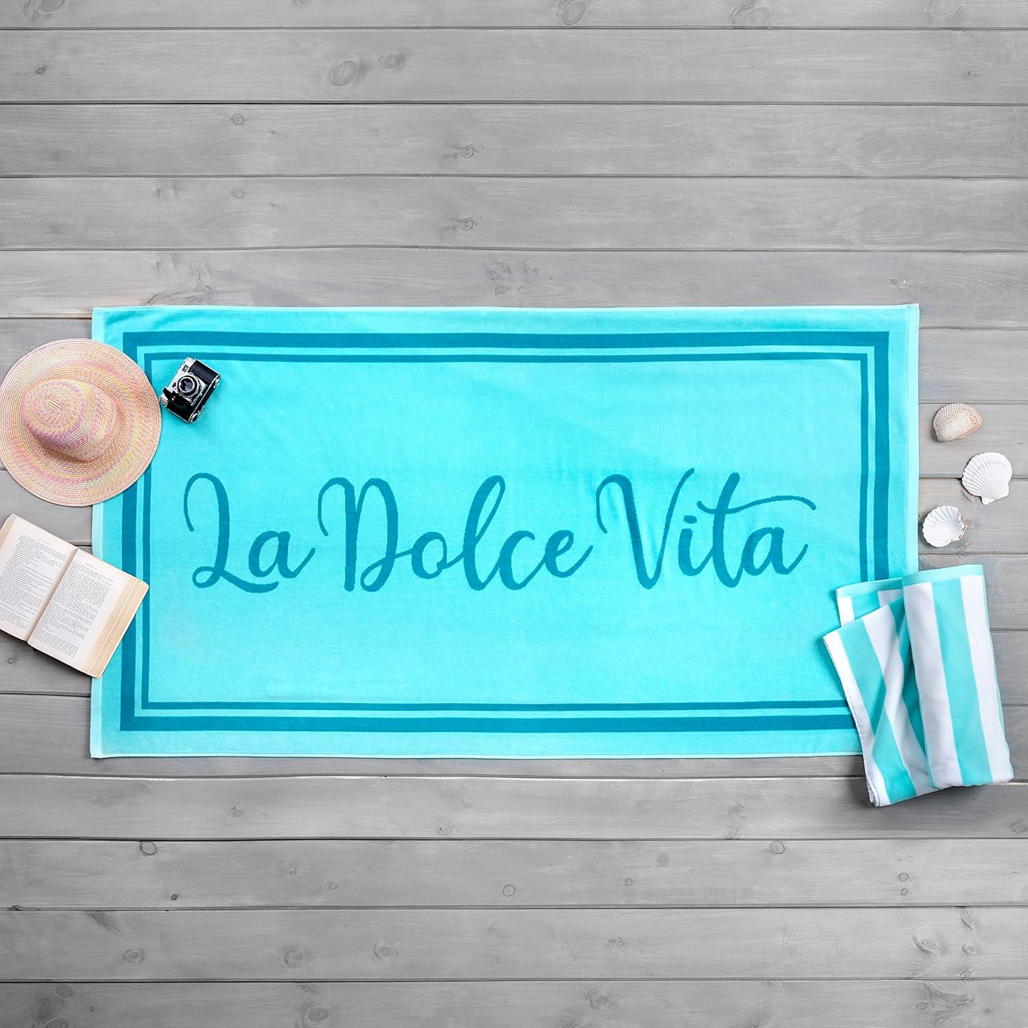 imageMartha Stewart Egyptian Cotton Bath Towels Set  6 Piece 2 Bath Towels  2 Hand Towels  2 Washcloths Absorbent Bathroom Towels Bathroom Essentials ButterAqua Blue