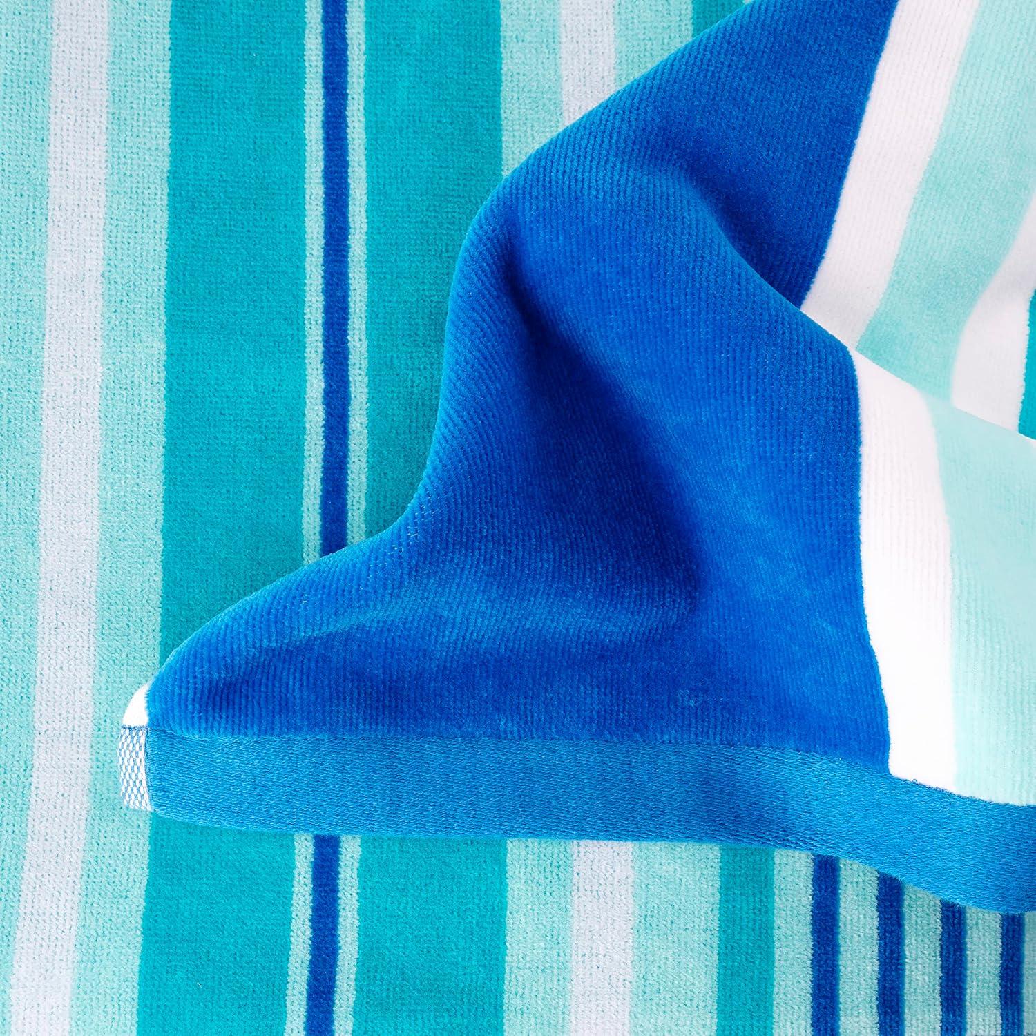 imageMartha Stewart Egyptian Cotton Bath Towels Set  6 Piece 2 Bath Towels  2 Hand Towels  2 Washcloths Absorbent Bathroom Towels Bathroom Essentials ButterBlue  White