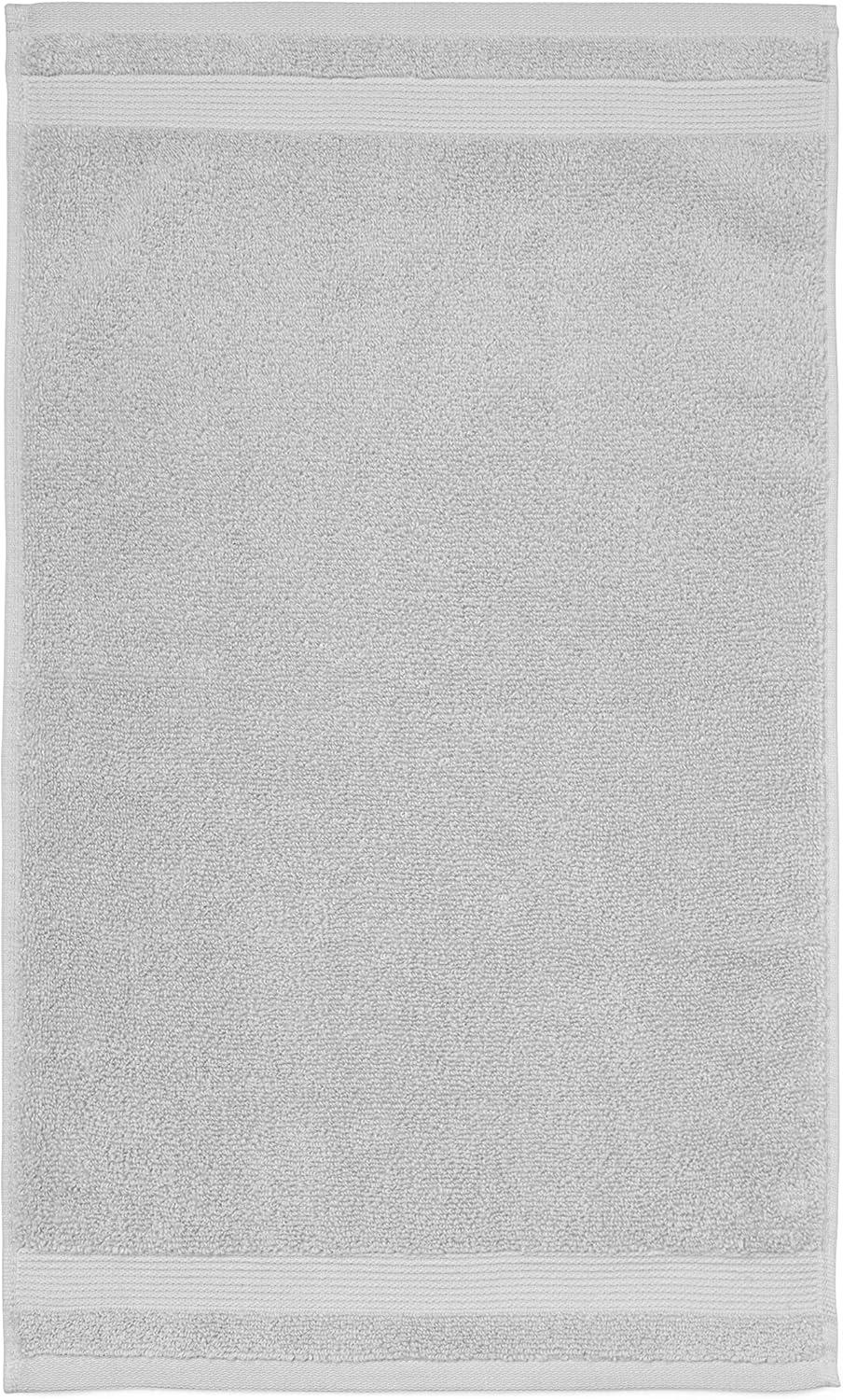 imageMartha Stewart Egyptian Cotton Bath Towels Set  6 Piece 2 Bath Towels  2 Hand Towels  2 Washcloths Absorbent Bathroom Towels Bathroom Essentials ButterLight Gray