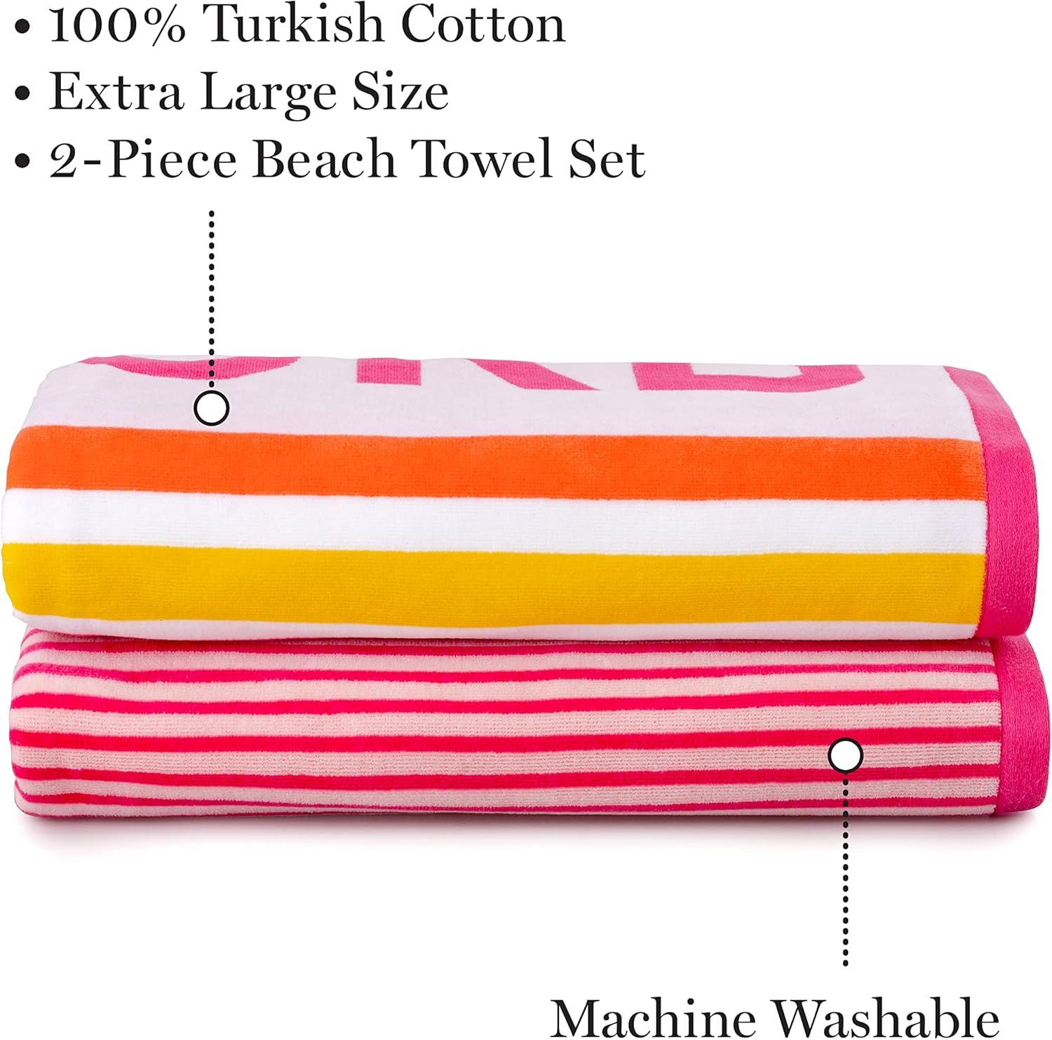 imageMartha Stewart Egyptian Cotton Bath Towels Set  6 Piece 2 Bath Towels  2 Hand Towels  2 Washcloths Absorbent Bathroom Towels Bathroom Essentials ButterX Coral Pink