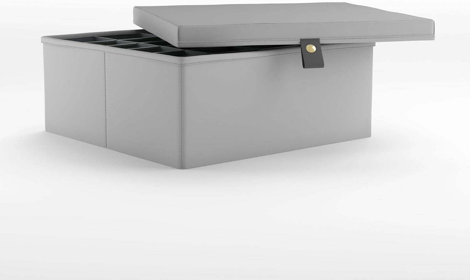 imageMartha Stewart Essential Collapsible Stackable Decorative Home Storage Organization With Lidded Tops Lidded Storage Organizer Bedford FloralGrey