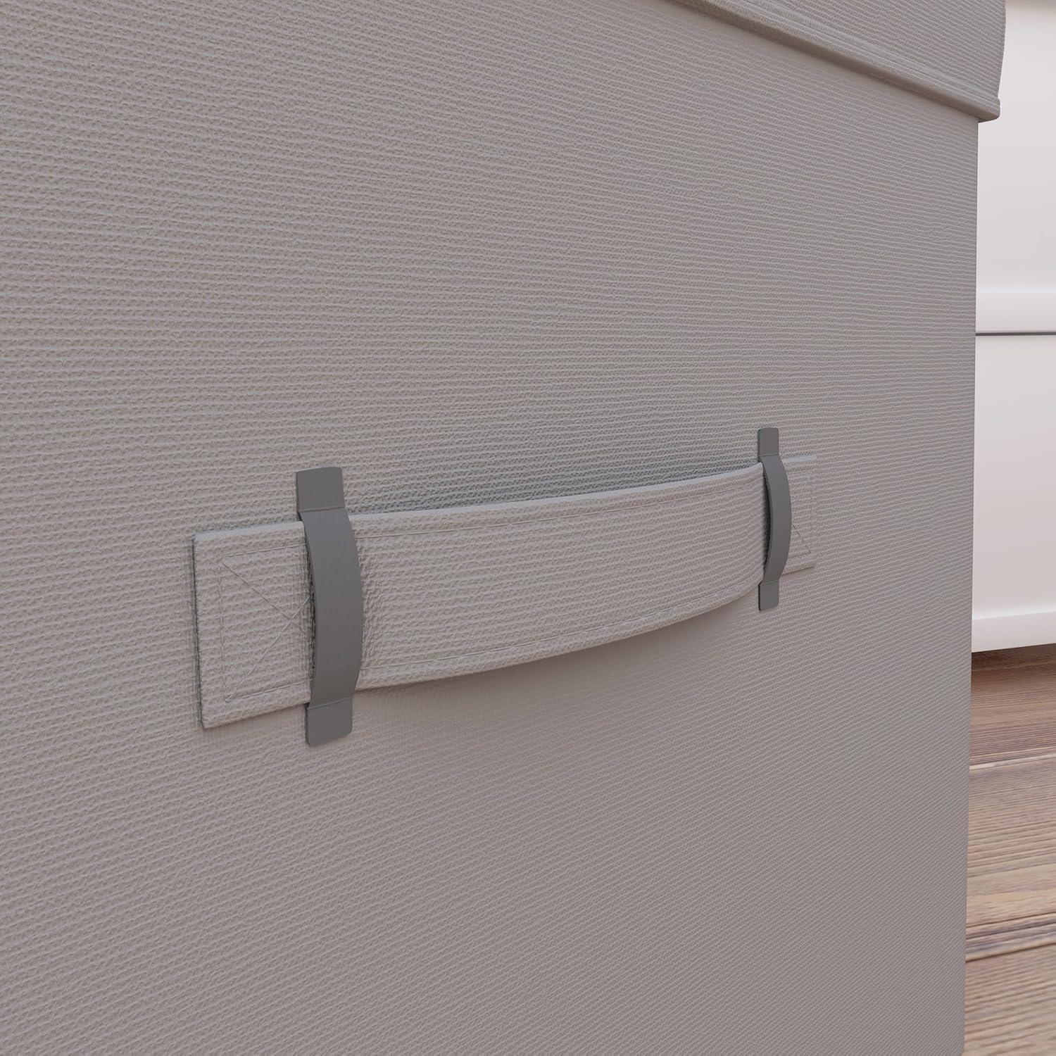 imageMartha Stewart Essential Collapsible Stackable Decorative Home Storage Organization With Lidded Tops Lidded Storage Organizer Bedford FloralGrey