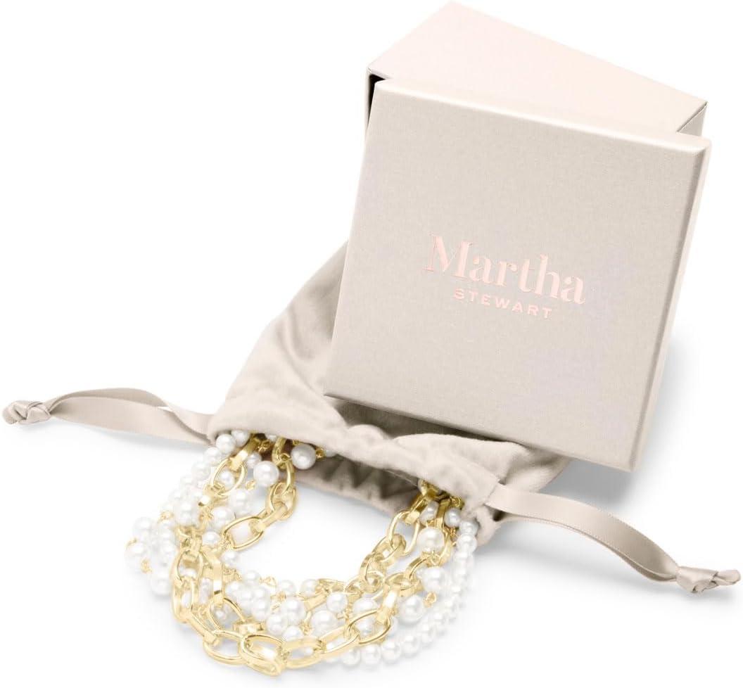 imageMartha Stewart Five Strand Pearl and Chain Twisted Necklace In Gold For Women
