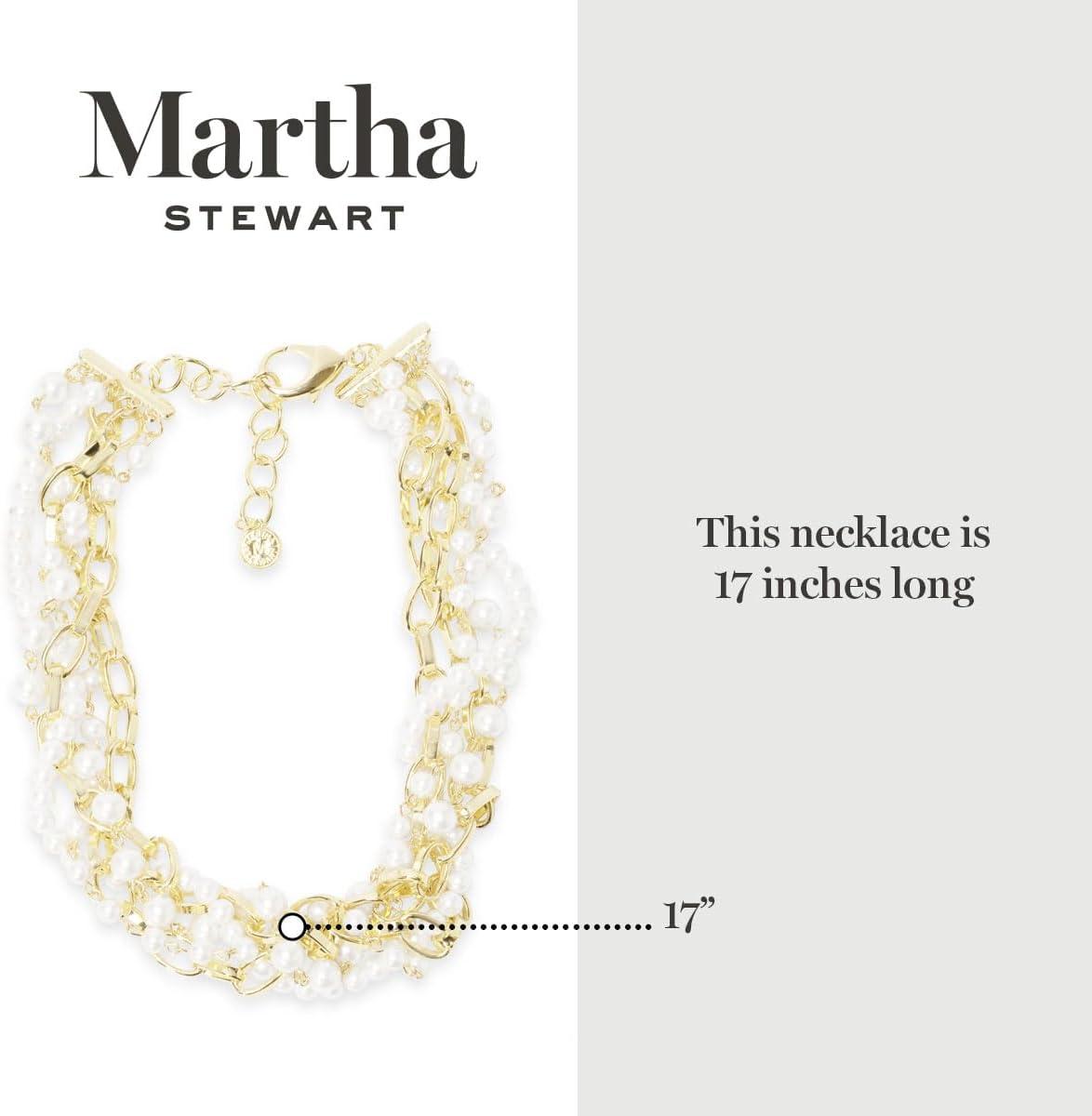 imageMartha Stewart Five Strand Pearl and Chain Twisted Necklace In Gold For Women