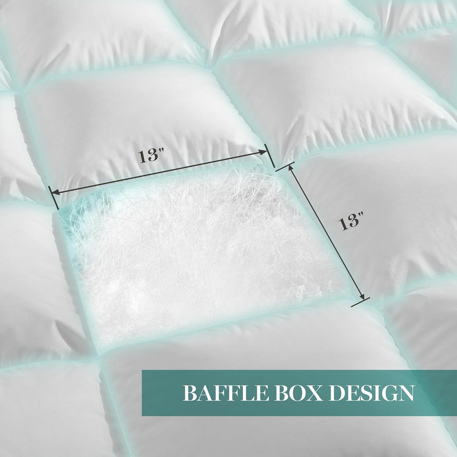 imageMartha Stewart Goose Feather Down Fiber Cotton Comforter Queen Size Feather Duvet Insert Queen Hotel Collection Hypoallergenic Comforter 58oz All Season Medium Warmth 90 x 90 Inch WhiteWhiteLight Warmth