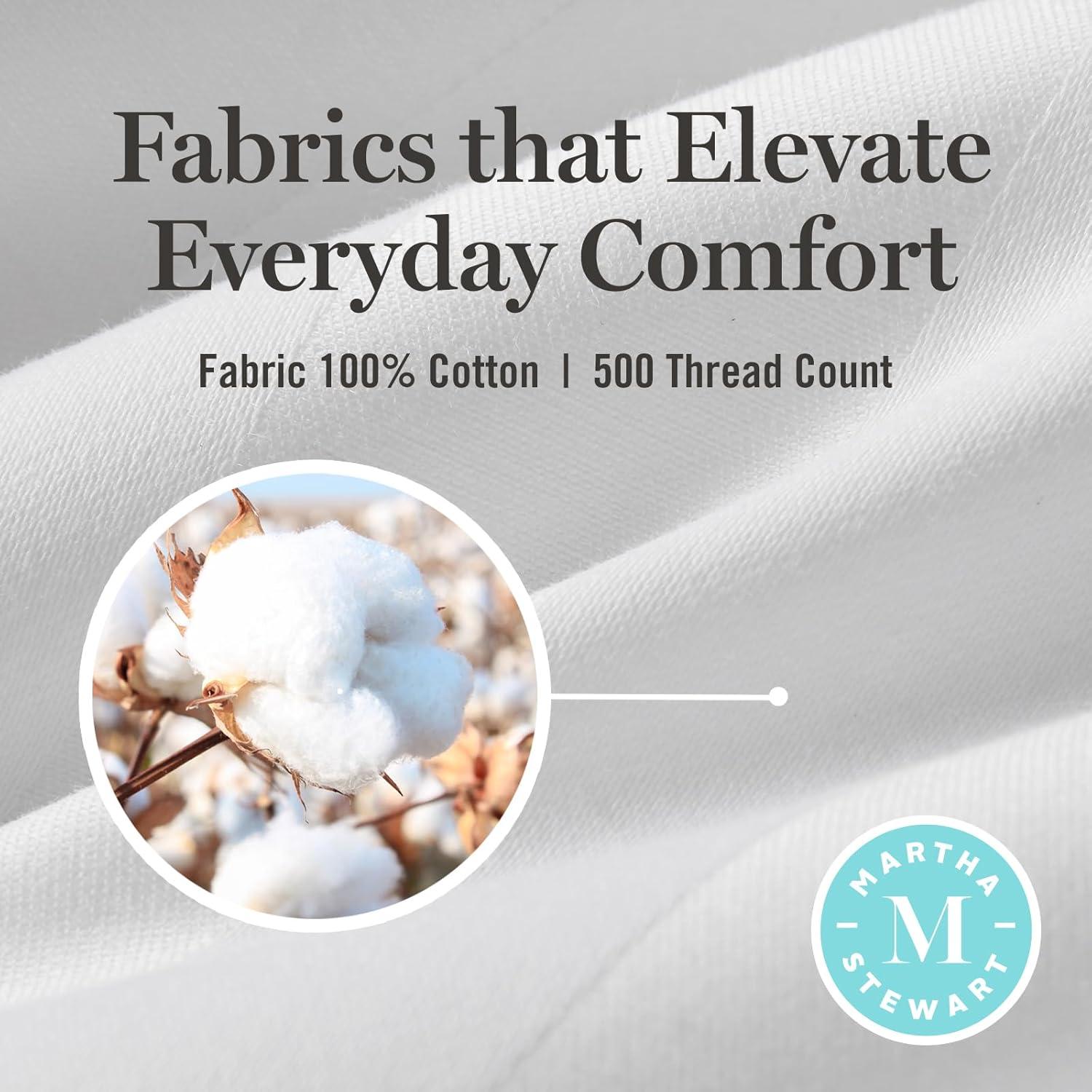 imageMartha Stewart Hotel Collection Pillow 500 Thread Count Damask Stripe Embroidered Feathers Soft Hypoallergenic 100 Cotton Queen Size Set of 2White