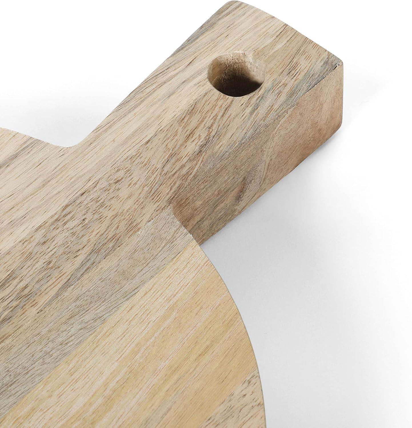 imageMartha Stewart Kindale 14quot x 10quot Cutting Charcuterie Board  Round  Mango Wood