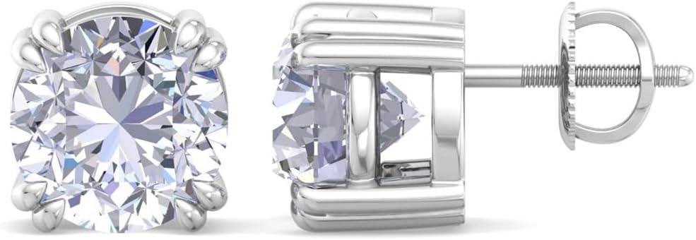 imageMartha Stewart Lab Grown Diamond Stud Earrings in 14 Karat Gold Lab Grown Diamond Earrings for Womenwhitegold