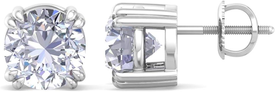 imageMartha Stewart Lab Grown Diamond Stud Earrings in 14 Karat Gold Lab Grown Diamond Earrings for Womenwhitegold