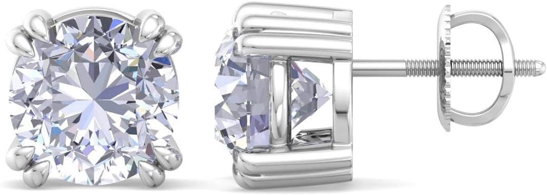 imageMartha Stewart Lab Grown Diamond Stud Earrings in 14 Karat Gold Lab Grown Diamond Earrings for Womenwhitegold