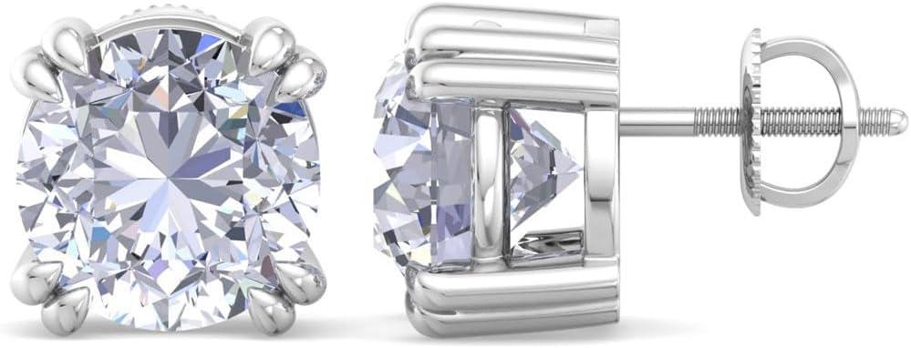 imageMartha Stewart Lab Grown Diamond Stud Earrings in 14 Karat Gold Lab Grown Diamond Earrings for Womenwhitegold