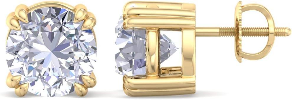 imageMartha Stewart Lab Grown Diamond Stud Earrings in 14 Karat Gold Lab Grown Diamond Earrings for Womenyellowgold