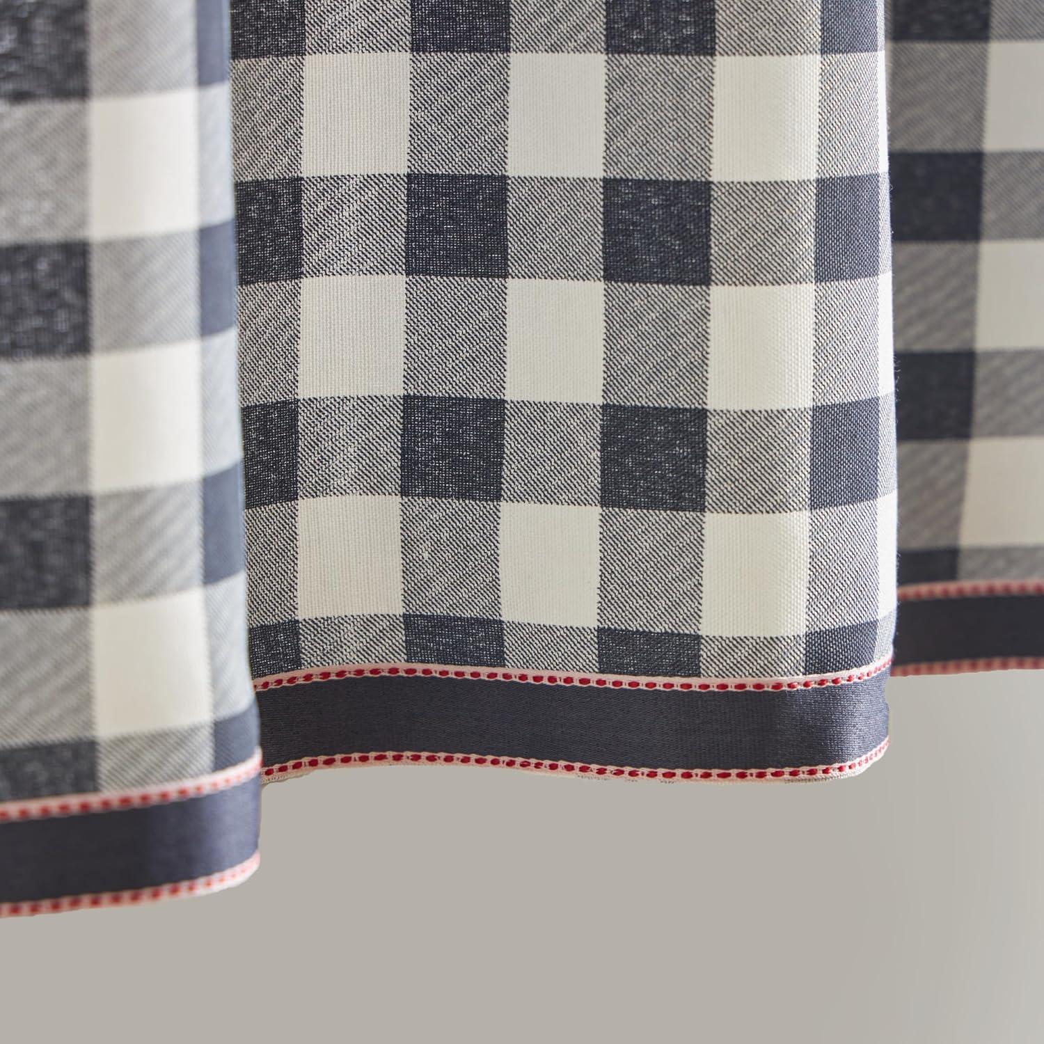 imageMartha Stewart Lemons 3Piece Window Curtain Valance and Tiers Set YellowBlue