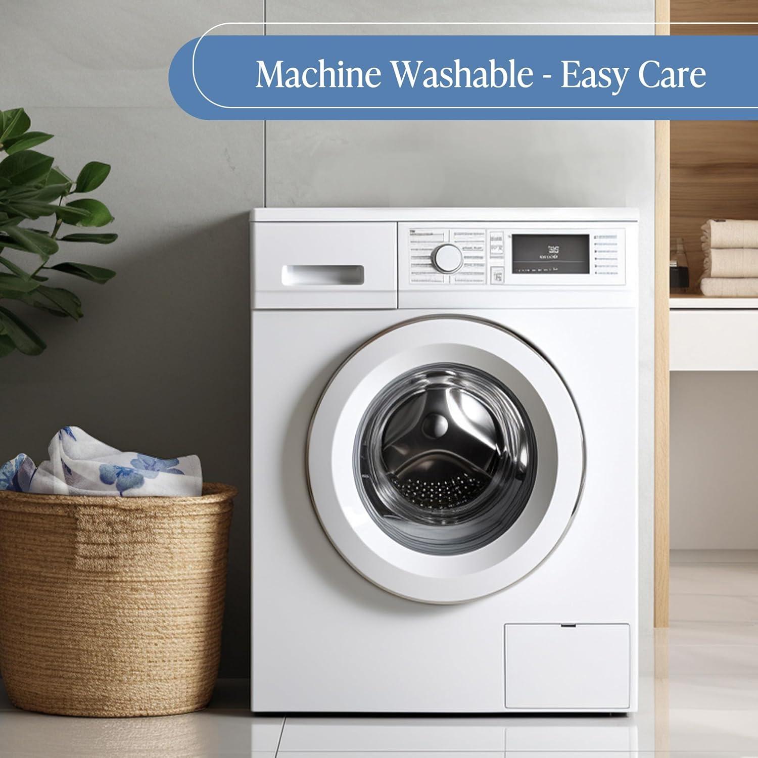 imageMartha Stewart Marthas Garden Shower Curtain Botanical Floral Print Cotton Shower Curtain for Bathroom Spa Quality Modern Shower Curtains Standard Size 72x72 BlueGarden Blue