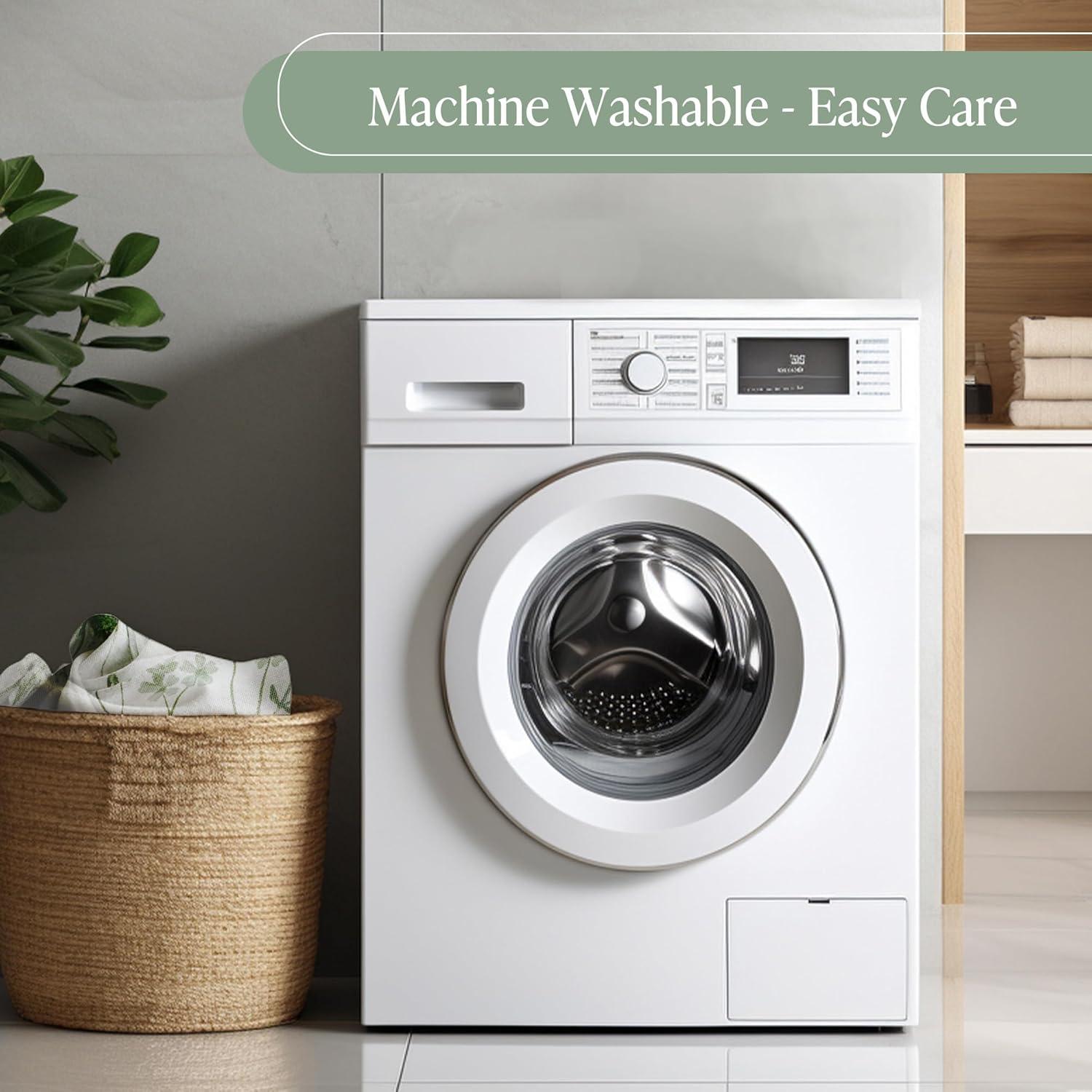 imageMartha Stewart Marthas Garden Shower Curtain Botanical Floral Print Cotton Shower Curtain for Bathroom Spa Quality Modern Shower Curtains Standard Size 72x72 BlueGarden Green