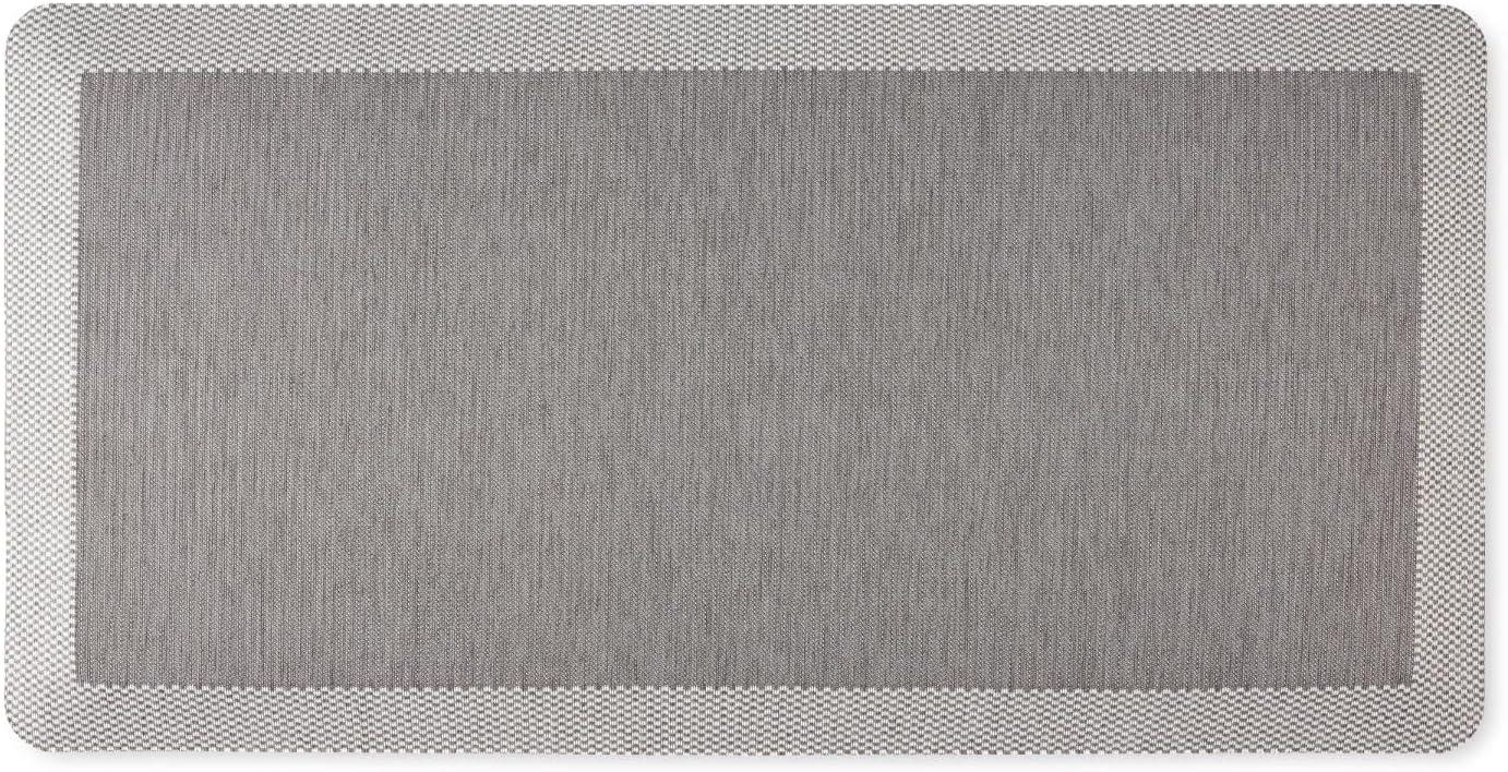 imageMartha Stewart Mira Modern Heathered AntiFatigue AirInfused Kitchen Mat Coffee Brown 196quotx32quotGrey