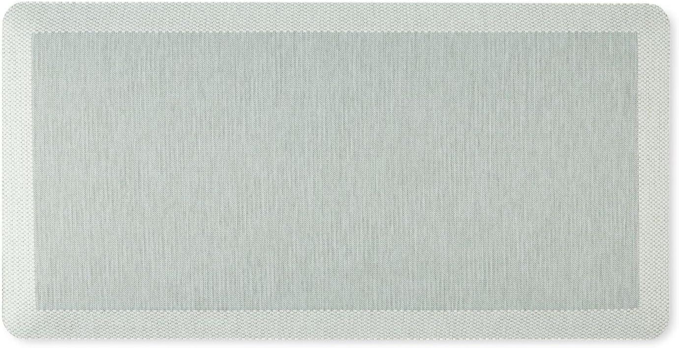 imageMartha Stewart Mira Modern Heathered AntiFatigue AirInfused Kitchen Mat Coffee Brown 196quotx32quotMint Green
