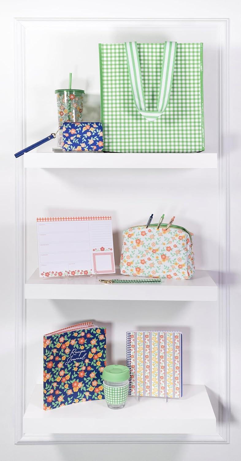 imageMartha Stewart Recipe Journal Make Your Own Cookbook with 120 Pages for Detailed Recipe Notes Ingredients and Instructions Customizable Tabs 11 x 9 inches Floral Deep Ultramarine