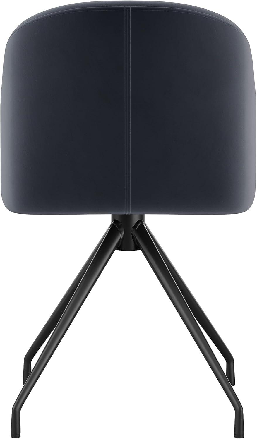 imageMartha Stewart Sora Stationary Swivel Task Chair with Sloped Arms for Home Office in White Boucle with Oil Rubbed Bronze FrameGray VelvetOil Rubbed Bronze