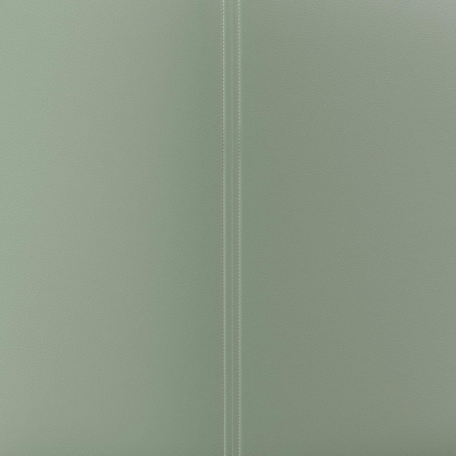 imageMartha Stewart Sora Stationary Swivel Task Chair with Sloped Arms for Home Office in White Boucle with Oil Rubbed Bronze FrameSage Faux LeatherPolished Brass Frame